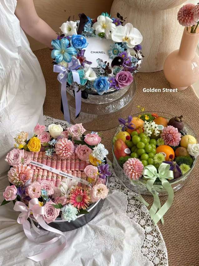 高透明水果花盒花店用品包装礼盒