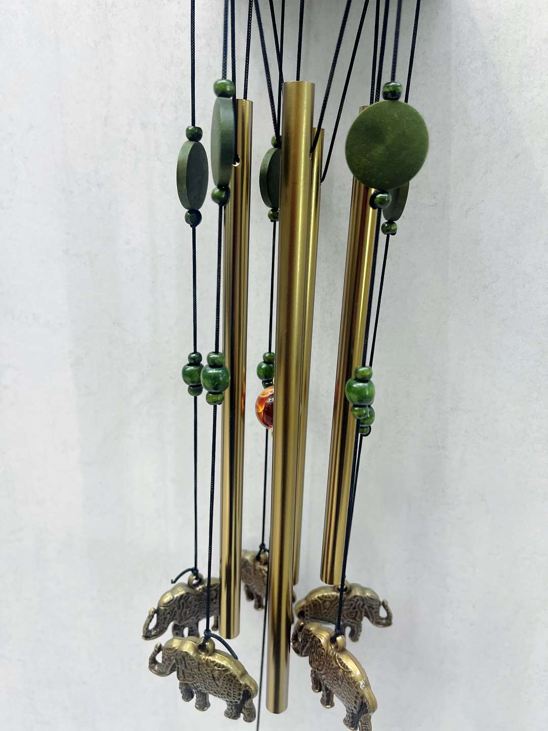 Wooden wind chimes, elephant wind chimes, Yinghao craftsmanship, outdoor, balcony decorative pendants, travel souvenirs detail image 2