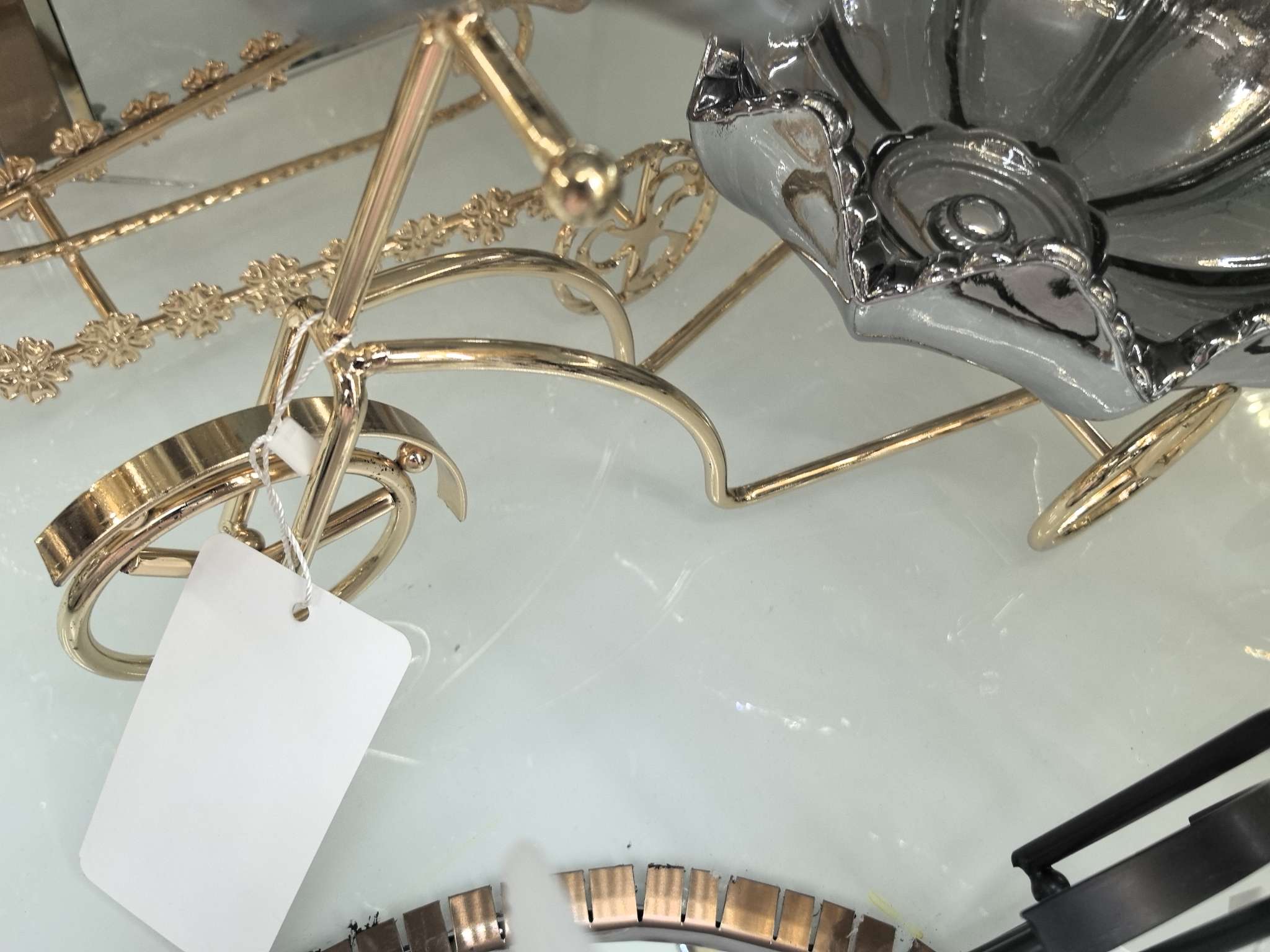 精美玻璃工艺品礼品 自行车架子果盘，可以放糖果，水果，好看实用高端，物美价廉详情图6