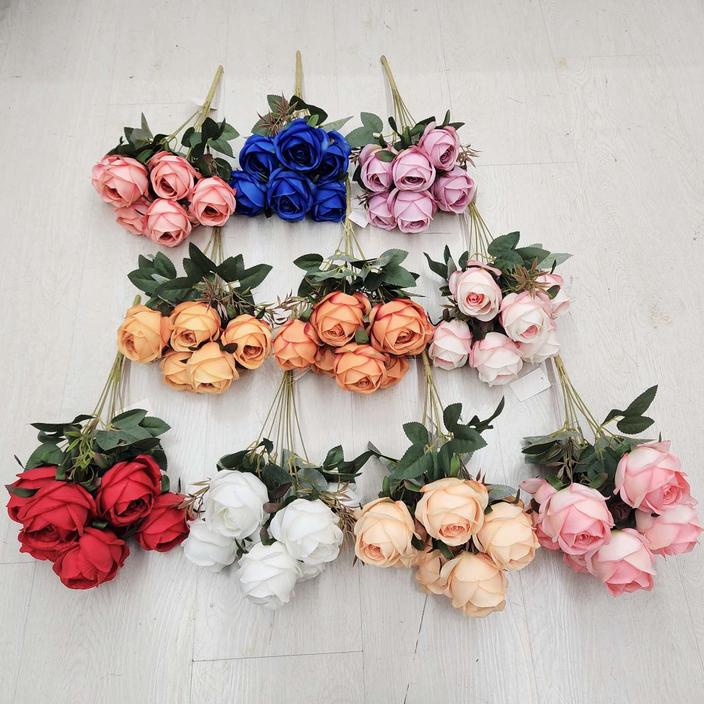 7 candy rose office simulation garden rose poles, torches, carnival night guides, electroplated crochet flower bouquets, decorative items