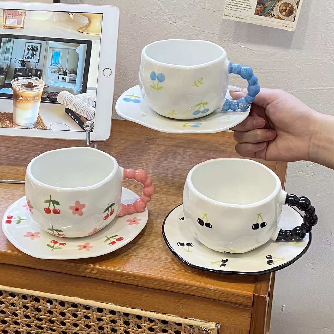 轻奢高颜值新款陶瓷咖啡杯碟女生精致下午茶奶茶果茶送亲戚朋友闺蜜男友生日礼物做伴手礼陶瓷杯详情图3
