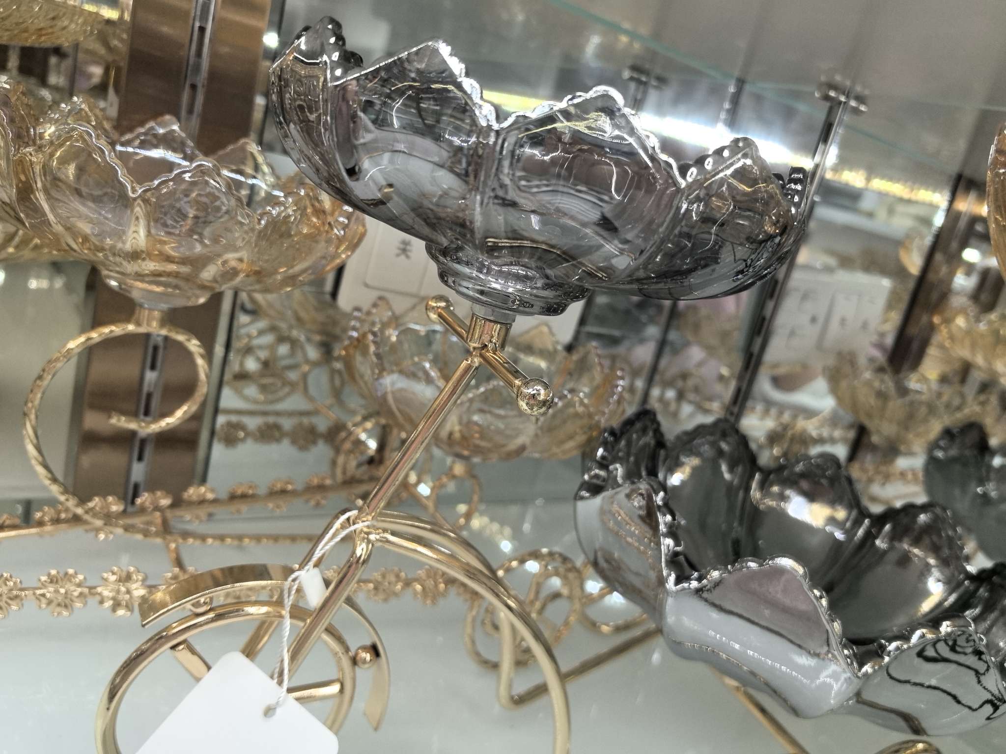 精美玻璃工艺品礼品 自行车架子果盘，可以放糖果，水果，好看实用高端，物美价廉详情图14