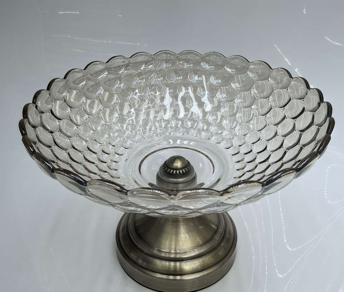果盘珠点果盘果斗精美玻璃工艺品礼品果盘，可以放糖果，水果，好看实用高端细节图