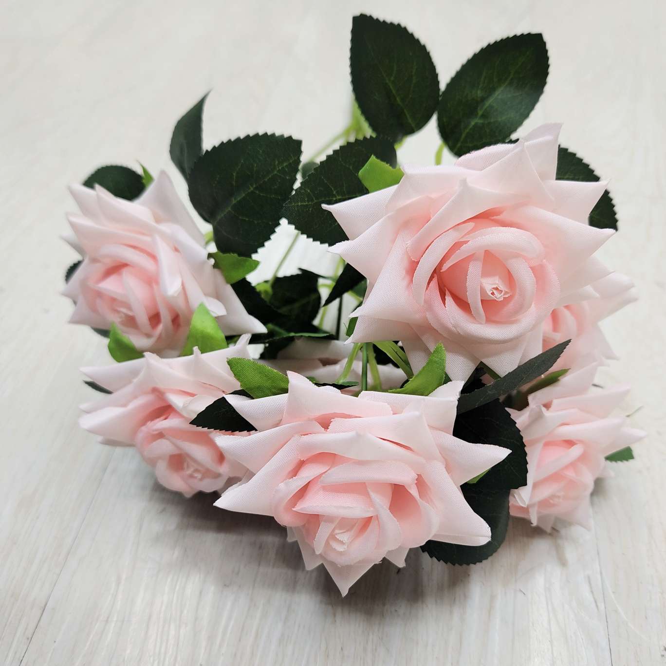 7-head 4-corner mid-rolled edge office simulation rose pole torch carnival night guide tool electroplated crochet bouquet cultural gardening decoration detail image 4
