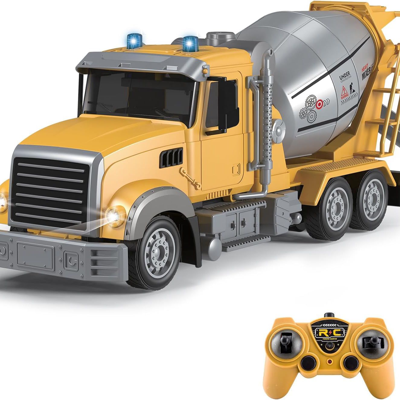 Wuyuan toys, children's mixer trucks, remote control rechargeable cement mixer trucks, remote control cars, Dongfang cars, sanitation vehicles, remote control cars, toys for export and wholesale details Picture