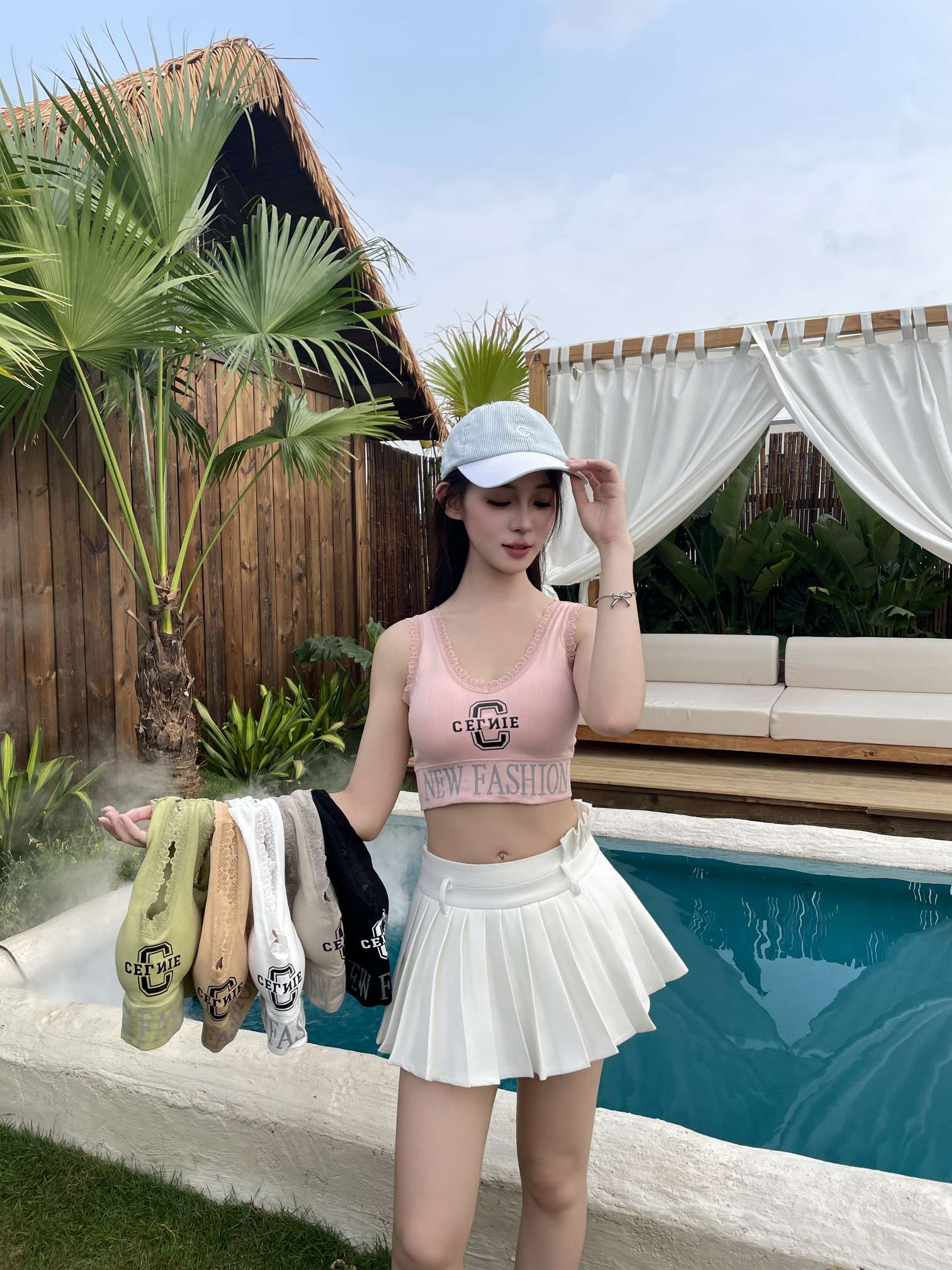 Sporty beautiful back bra gathering bra undefined