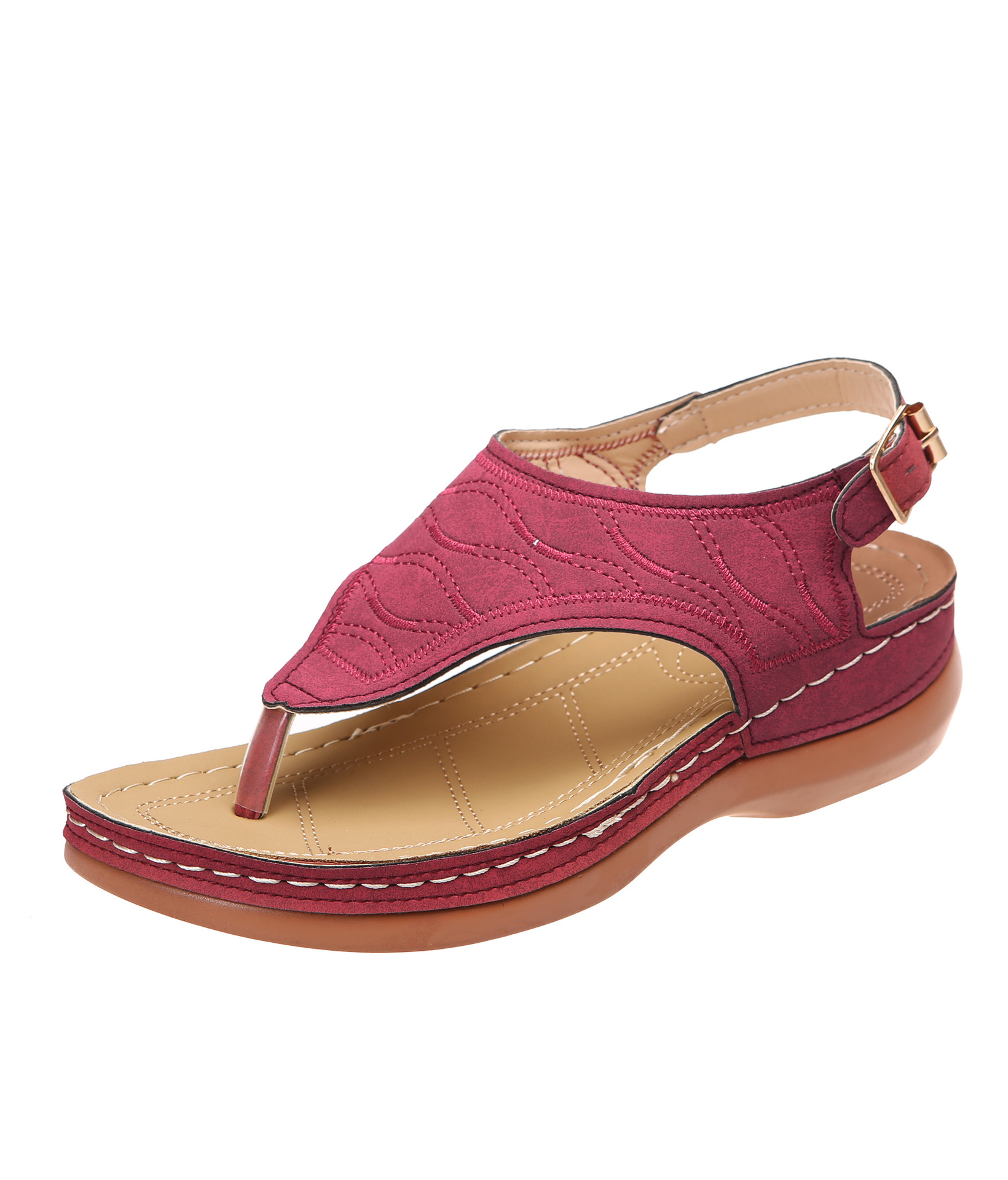 2022 Summer New Style women's wedge heel flip-toe sandals wish Amazon Flip-toe women's sandals Export women's shoes Item Picture