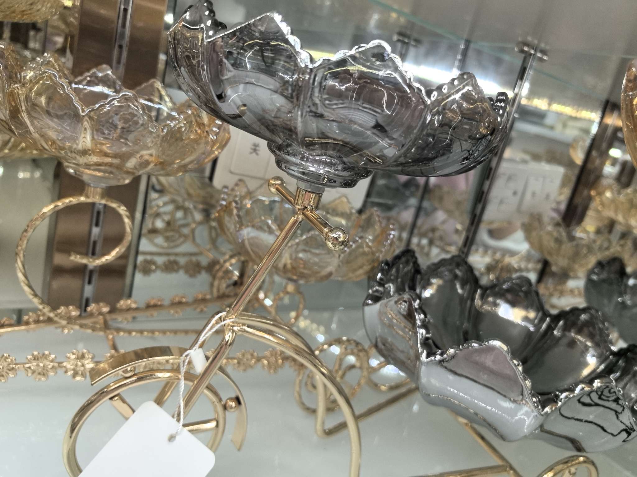 精美玻璃工艺品礼品 自行车架子果盘，可以放糖果，水果，好看实用高端，物美价廉详情图13