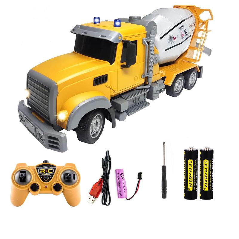 Wuyuan toys, children's mixer trucks, remote control rechargeable cement mixer trucks, remote control cars, Dongfang cars, sanitation vehicles, remote control cars, toys for export and wholesale detail image 19