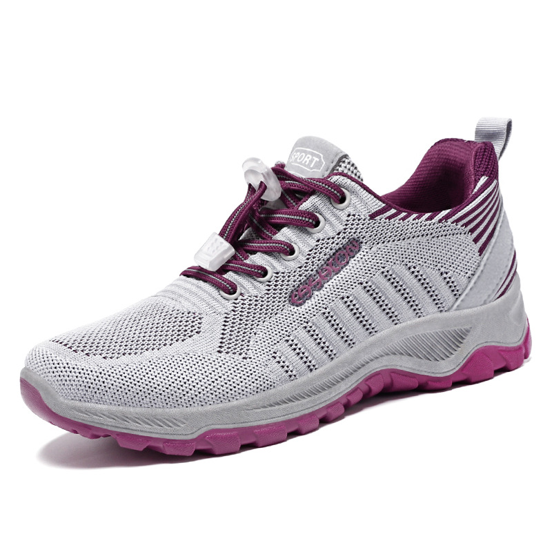 Women's walking shoes, soft-soled woven sports shoes, 2025 summer new style single shoes, comfortable Korean-style breathable casual net shoes Item Picture