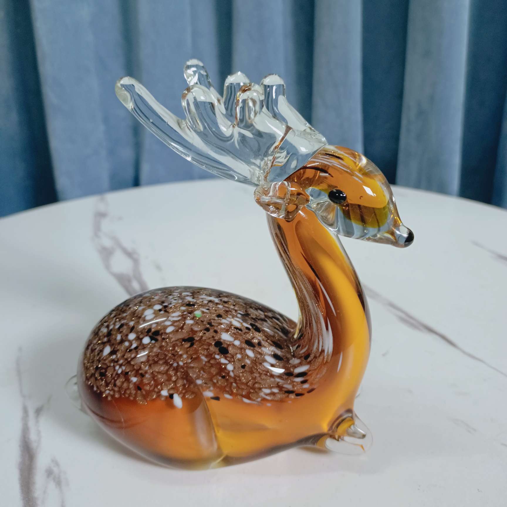 琉璃工艺品琉璃摆件家居装饰品琉璃创意礼品琉璃鹿纯手工制作出口热销产品桌面装饰摆件乔迁礼品产品图