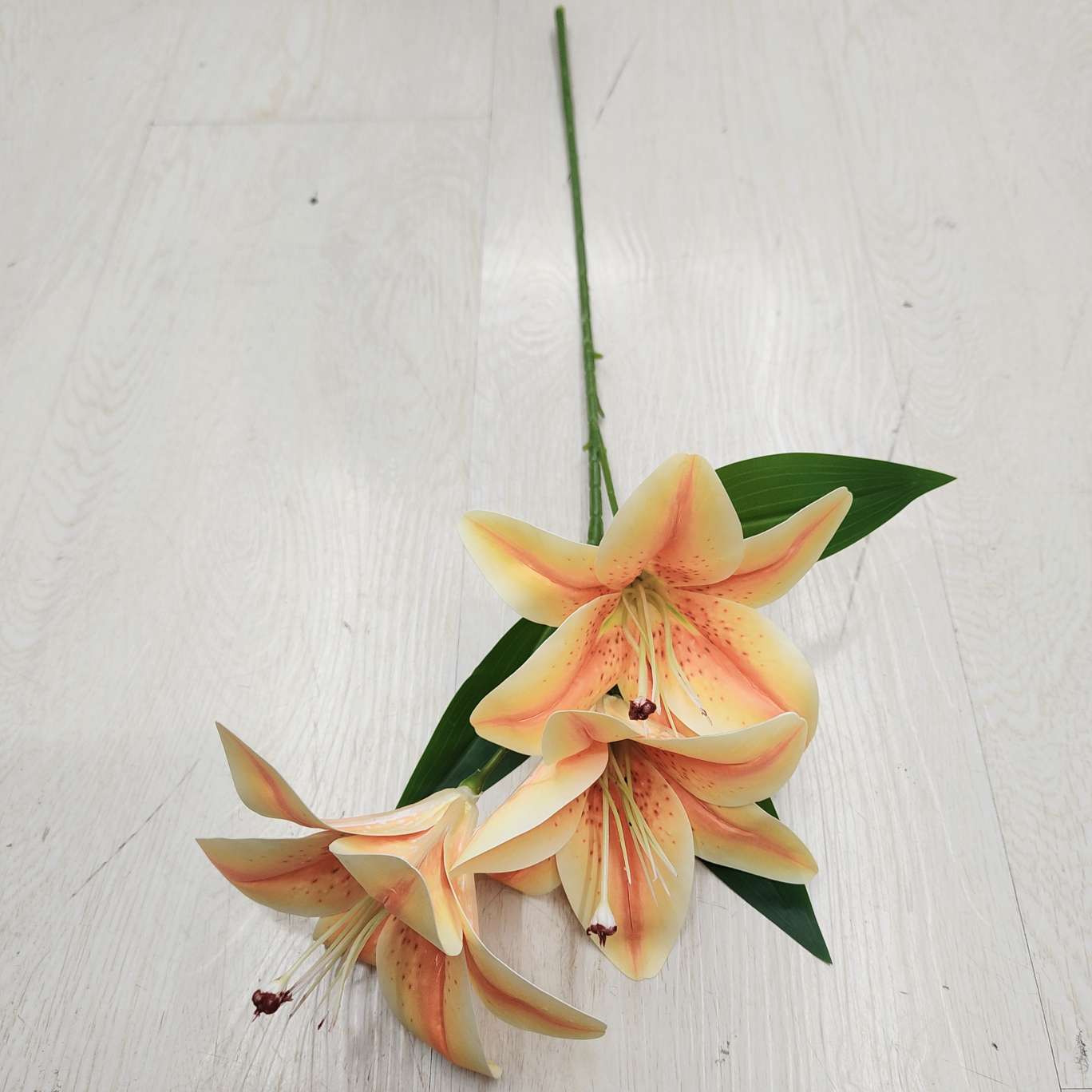 3头3D小百合办公文化仿真园艺花礼盒 毛线钩织簪花毛线花装饰品详情图7