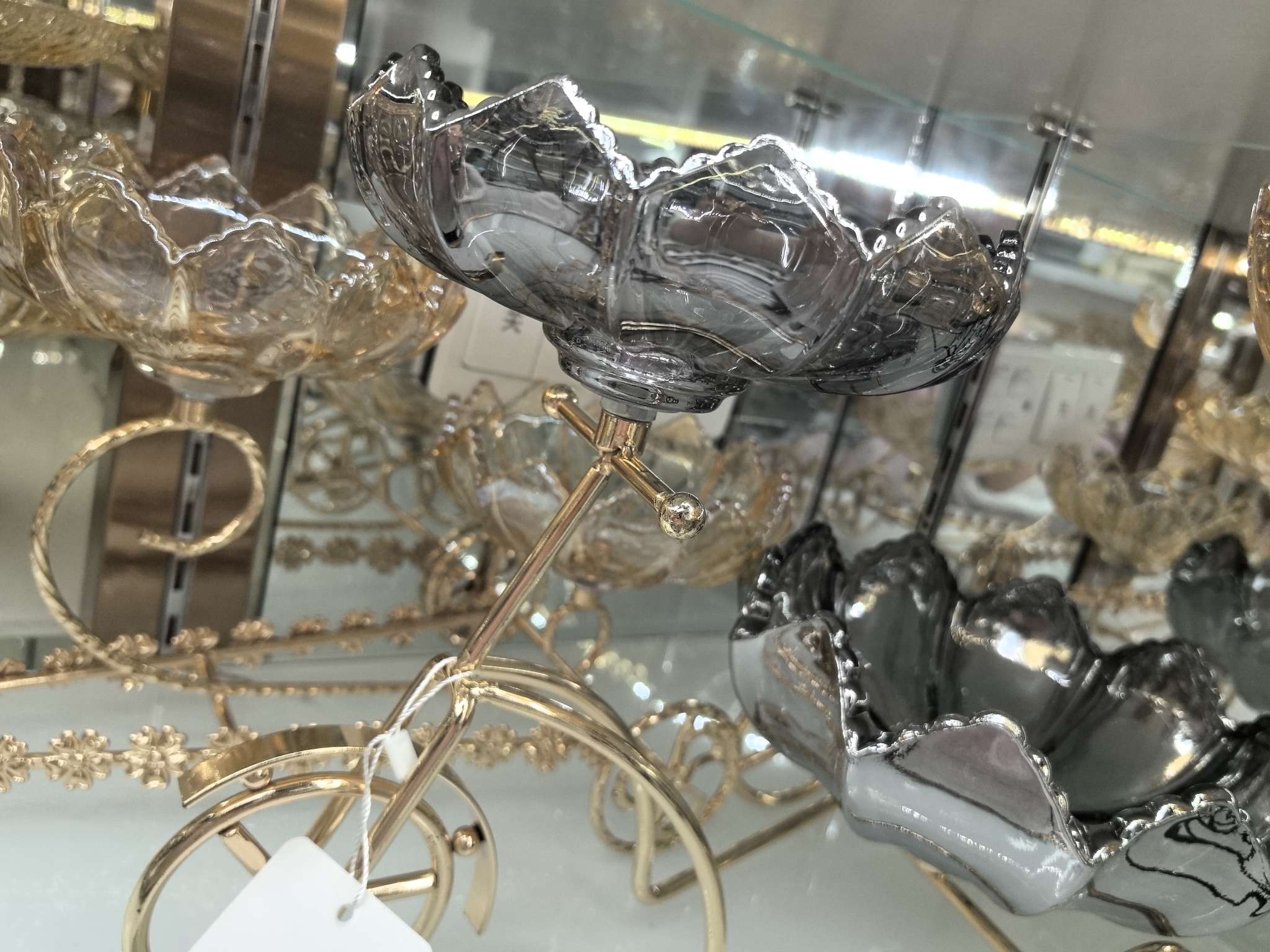 精美玻璃工艺品礼品 自行车架子果盘，可以放糖果，水果，好看实用高端，物美价廉详情图10