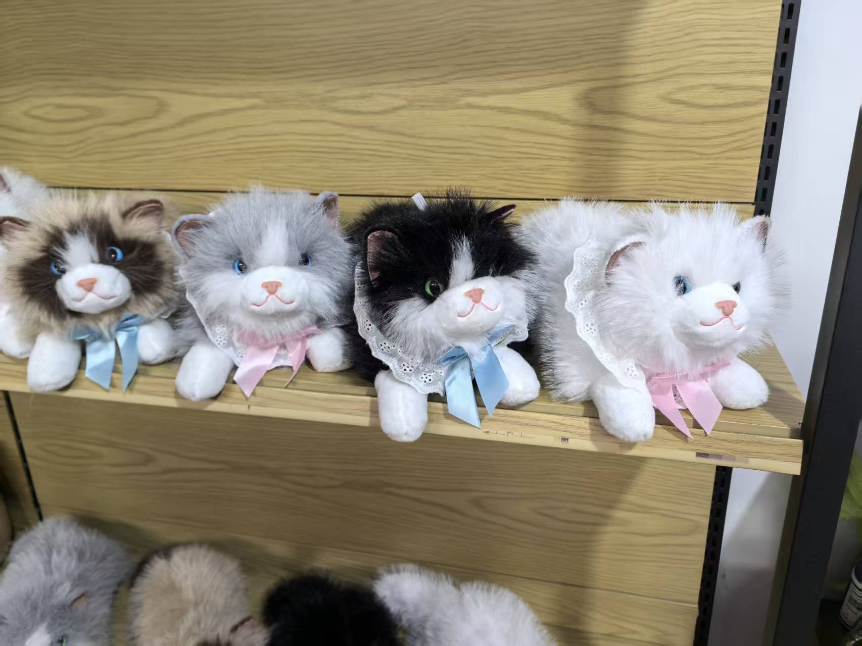 仿真布偶猫咪毛绒公仔带音乐玩偶围兜小猫咪儿童礼物亲子互动玩具 细节图