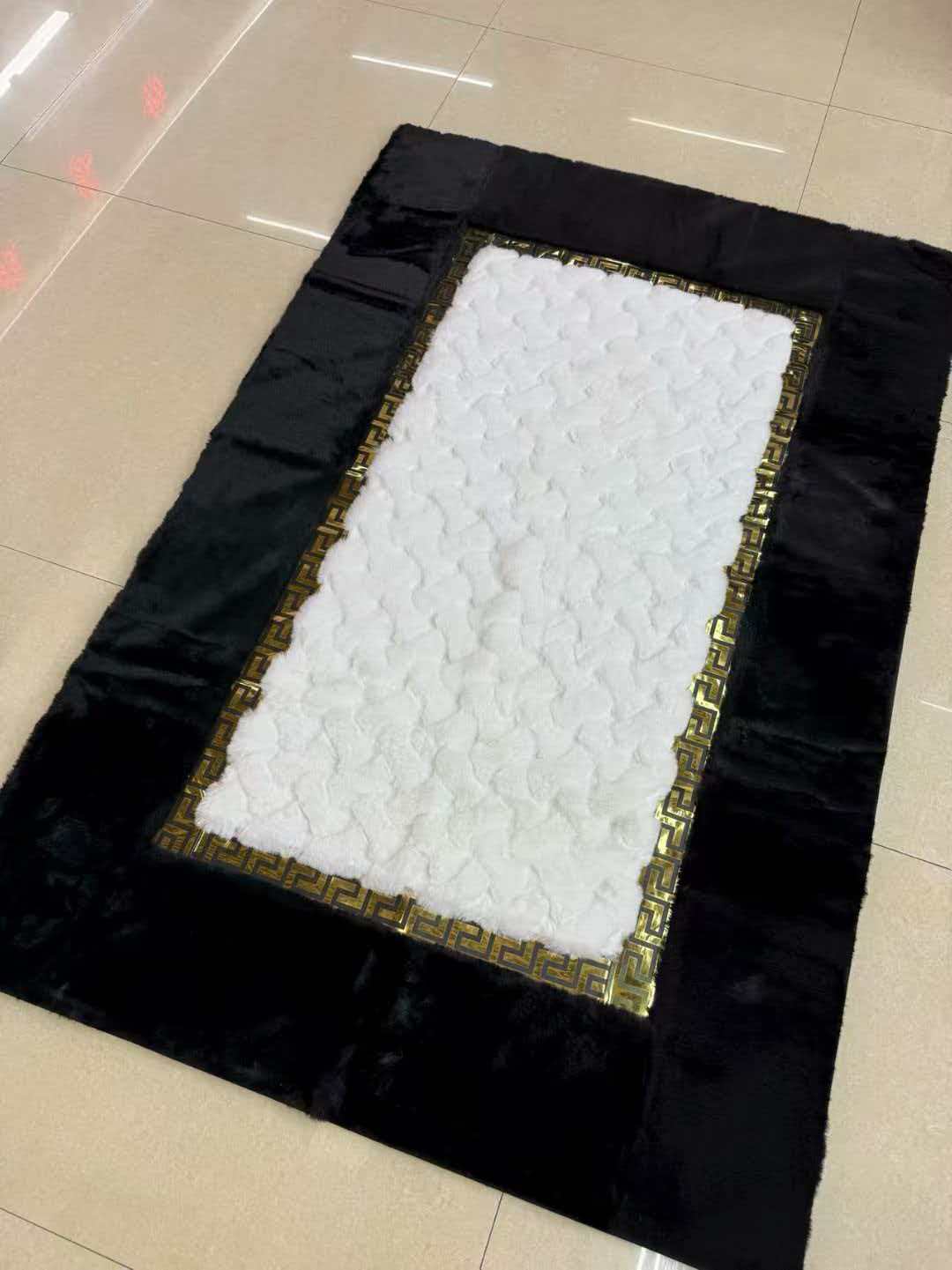 Rabbit hair spliced large carpet, anti-slip carpet and floor mat for the living room