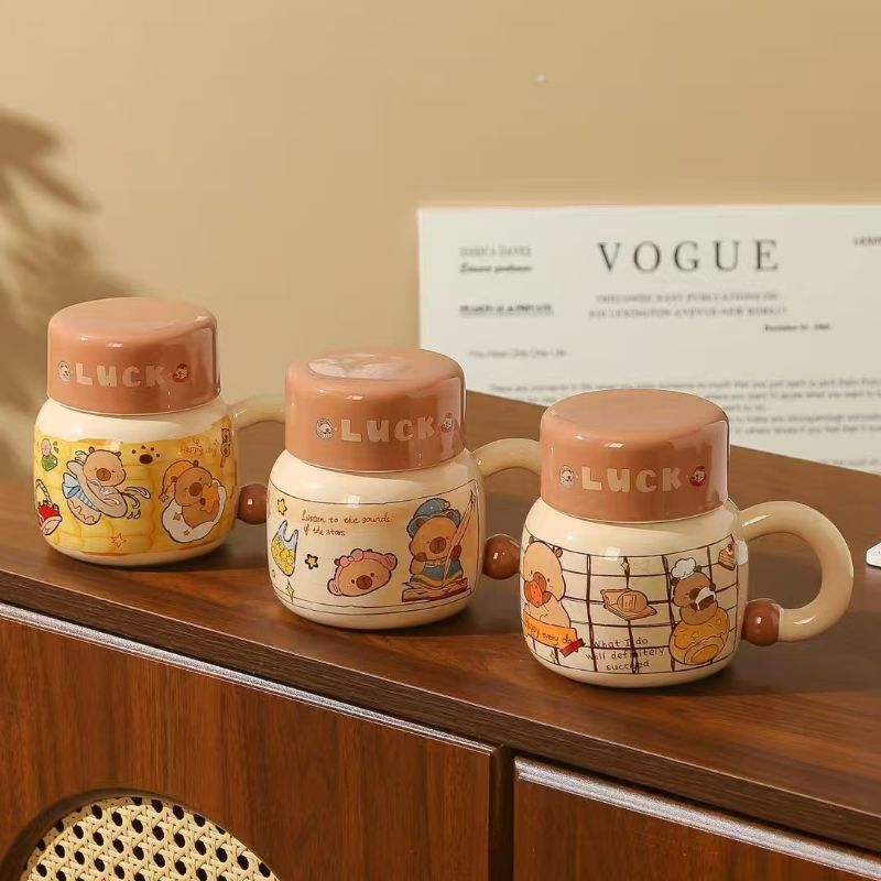 25年新款正版授权马克杯可爱猫和老鼠家用陶瓷杯子生日高脚杯茶杯