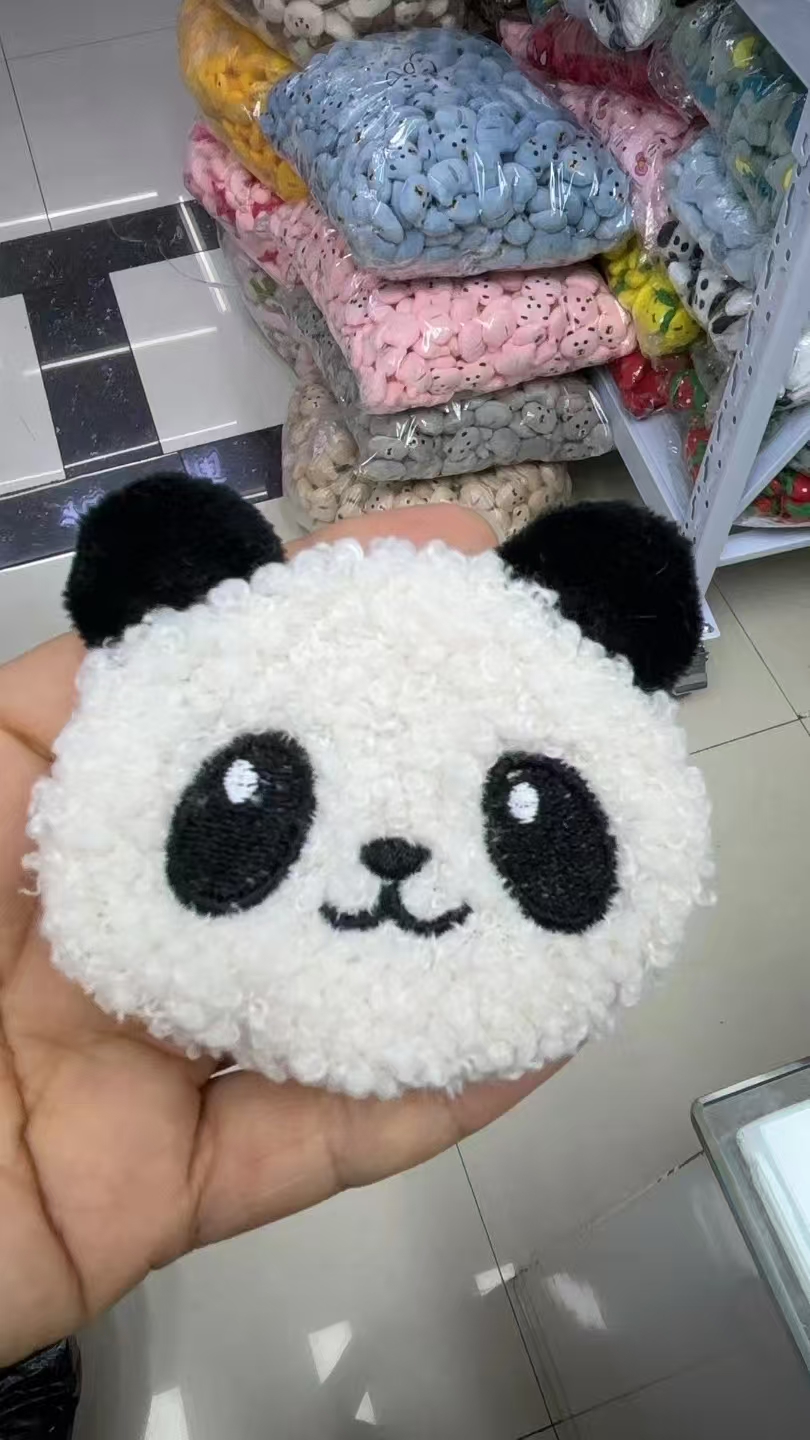 鞋辅料熊猫填充物熊猫头像挂件批发