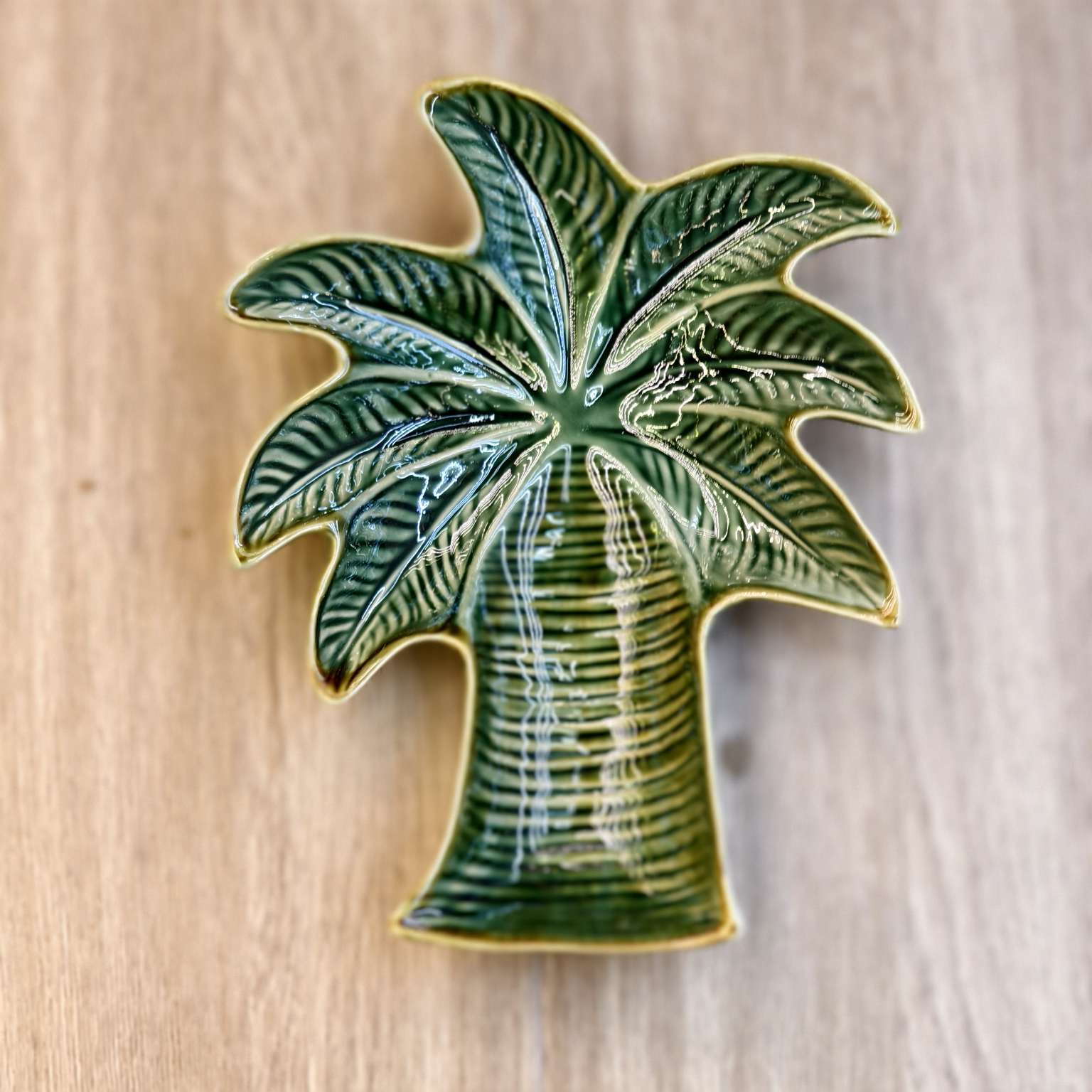 陶瓷工艺品摆件礼品陶瓷花陶瓷花盆大号陶瓷椰树造型套装创意家居装饰