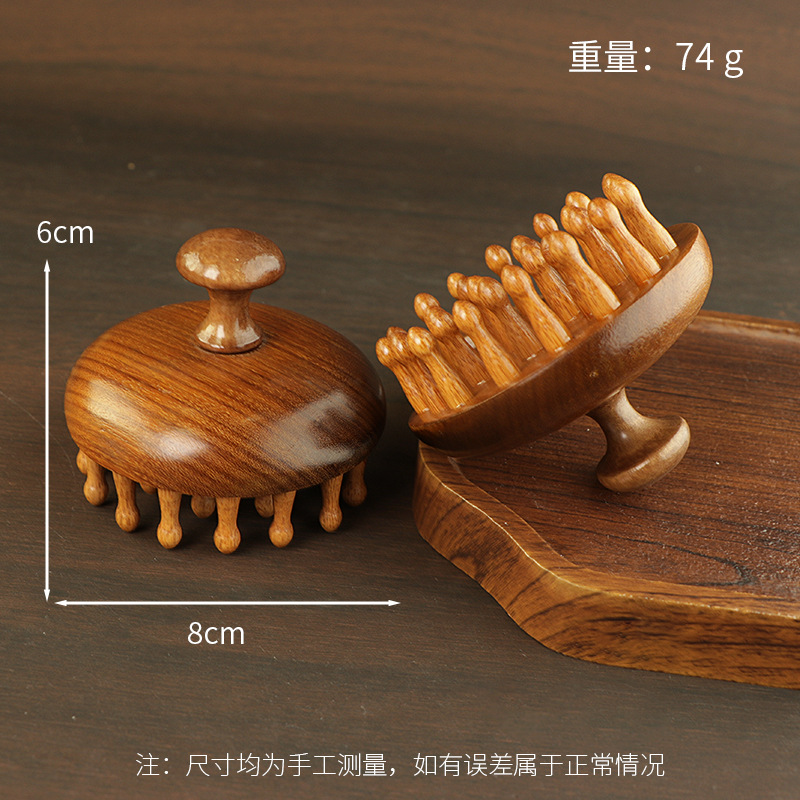 Multi-functional beauty, skin care and makeup tools, hair comb mirror, hair comb, air cushion comb, wooden comb, hairstyle comb, suitable for men and women, sandalwood comb, massage comb detail image 2