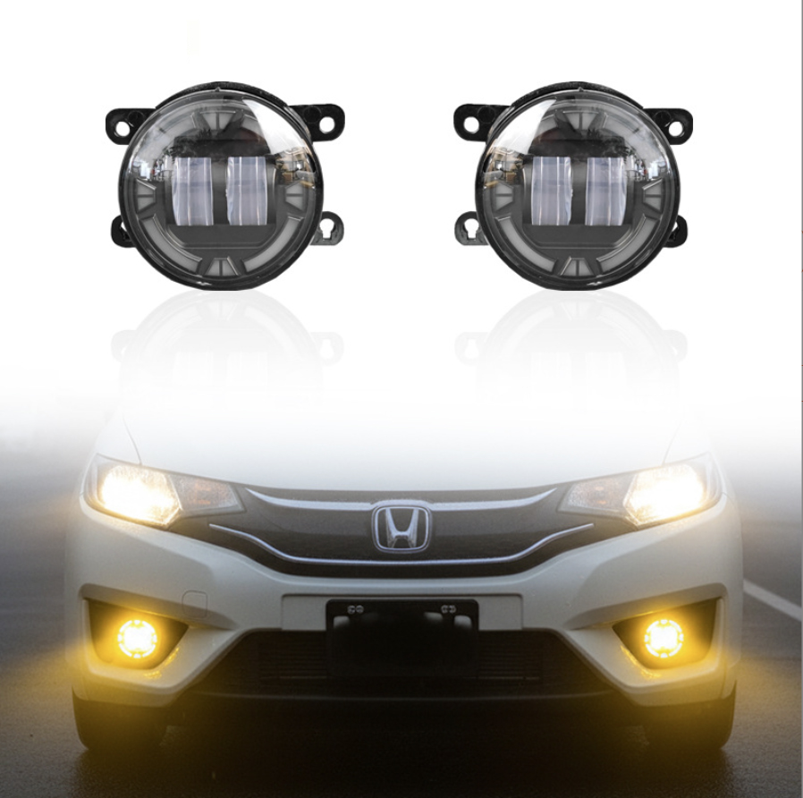 适用于本田思域飞度凌派雅阁奥德赛等专用LED天使眼高亮透镜雾灯