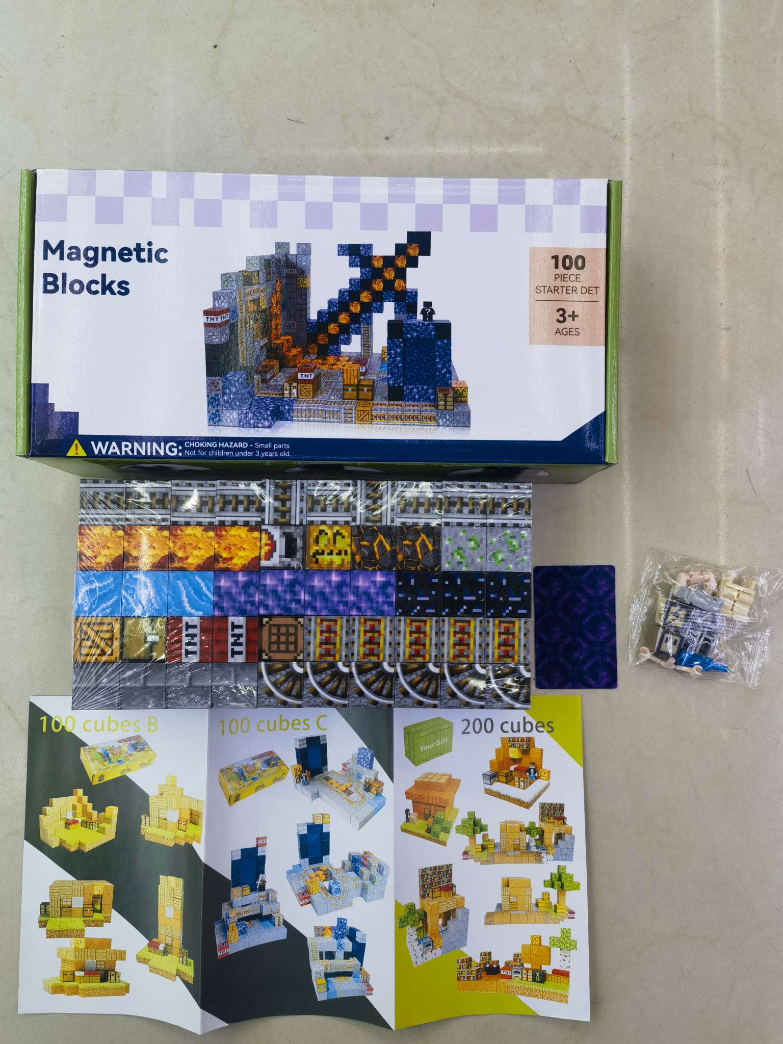 2cm正方形 磁力方块 可定制图案 磁力 随意拼搭 六面磁力超强 不同NPC场景 材料环保 印刷清晰 没有异味产品图