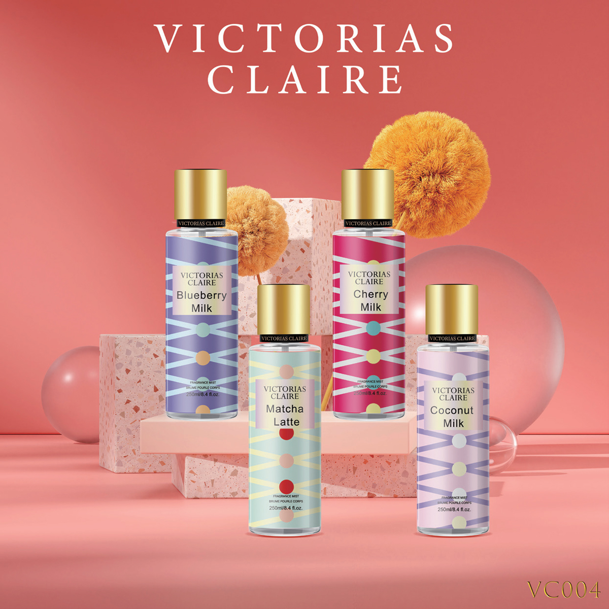 外贸热销香体喷雾 多款式高颜值图案(文字 / 甜品 / 果味)250ml 持久淡香详情4