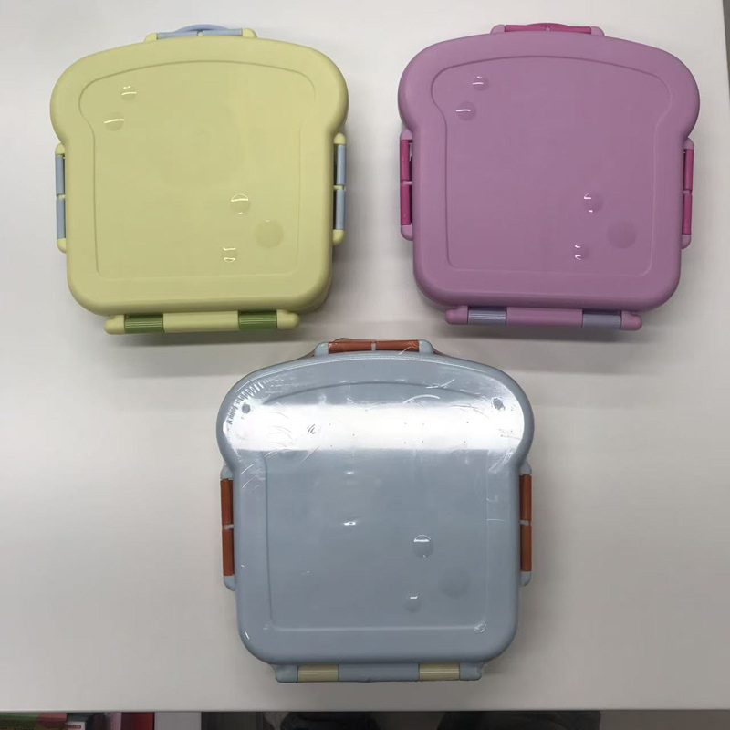 贝比吐司多色便携饭盒 学生儿童可爱餐盒 密封防漏分隔便当盒详情3
