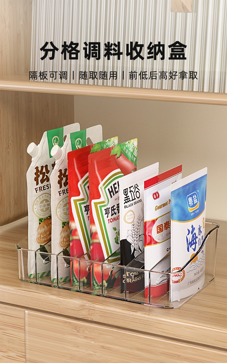 分格调料收纳盒，可拆卸调料收纳架（940-2058）详情2