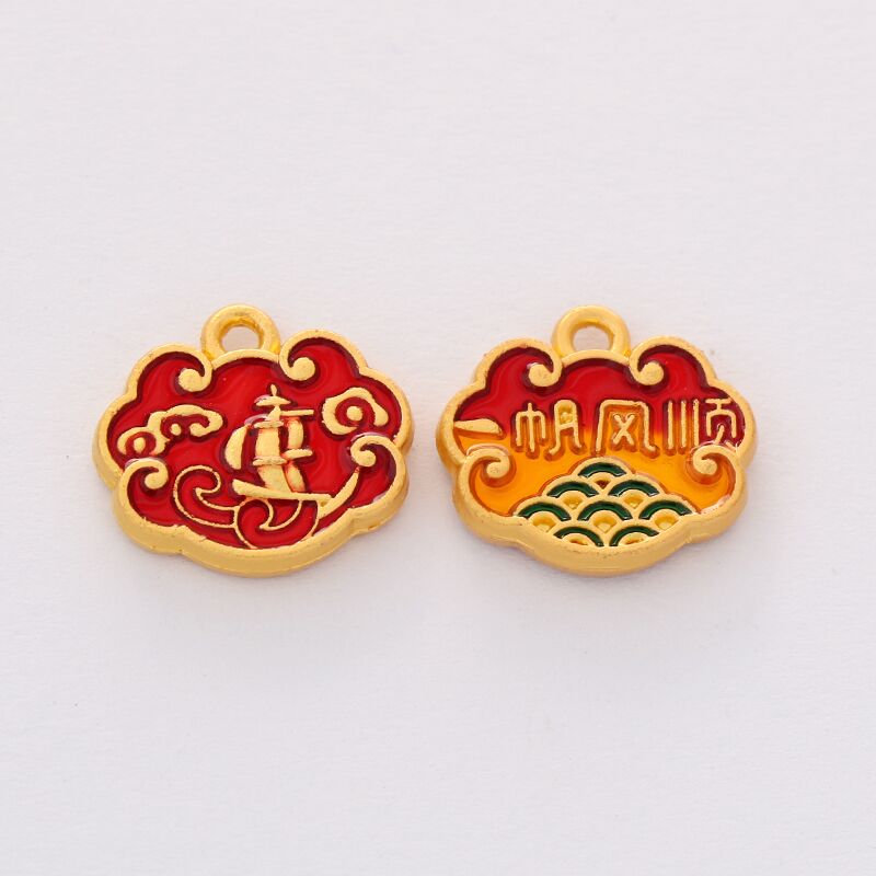 Oil-dripping matte money bag, gourd auspicious cloud, wealth and good fortune, hand-woven diy jewelry bracelet, necklace pendant Item Picture