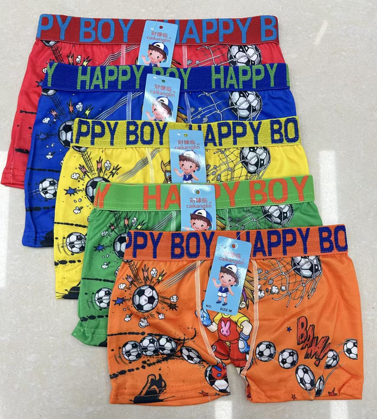 Printed children's underwear and boys' underwear for export to Europe, America and Africa full figure