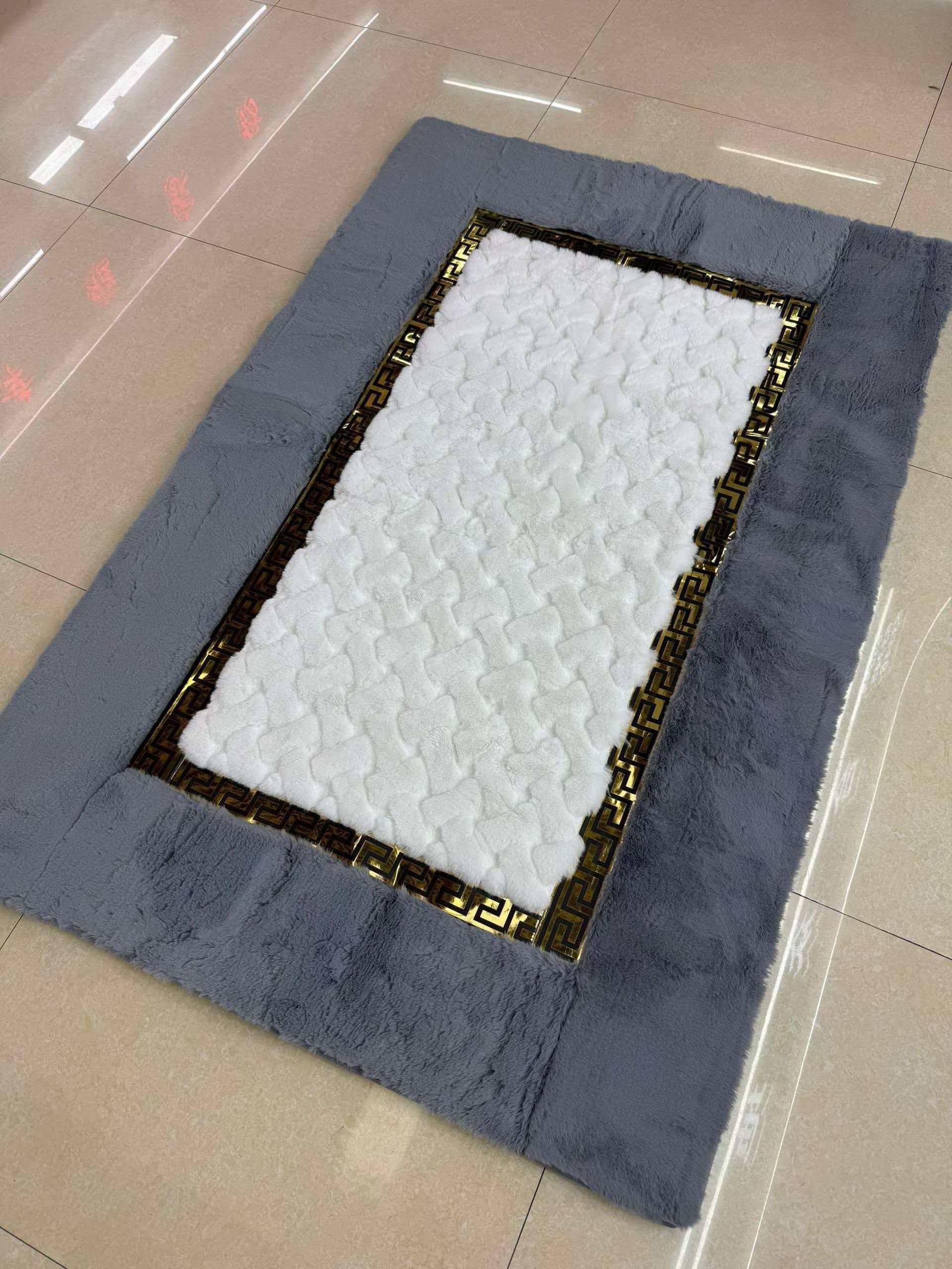 Rabbit hair spliced large carpet, anti-slip carpet and floor mat for the living room Application Scenario