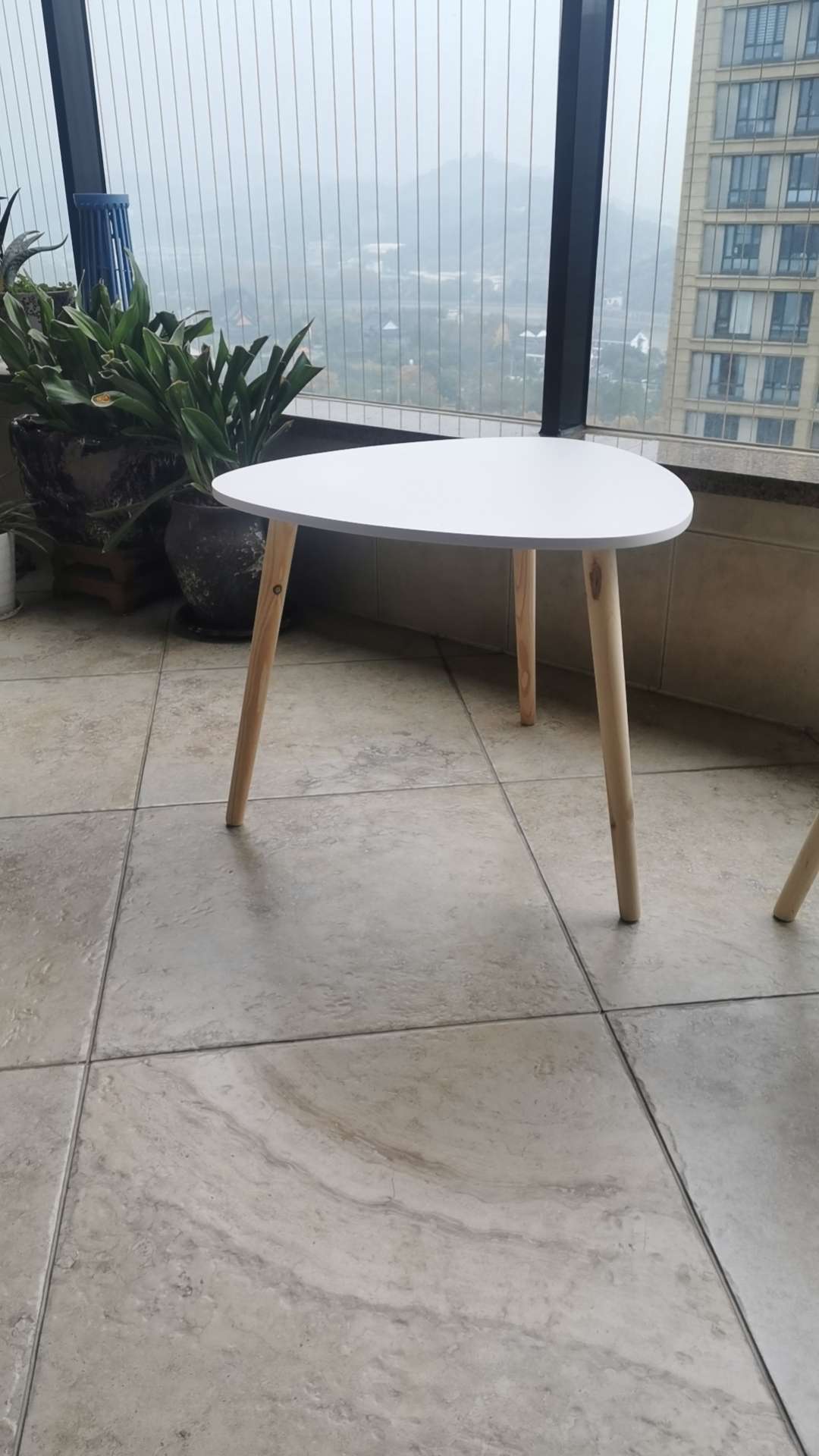 现代简约家装建材客厅家具套装茶几咖啡桌电话桌小茶几白色两件套三角桌详情图2