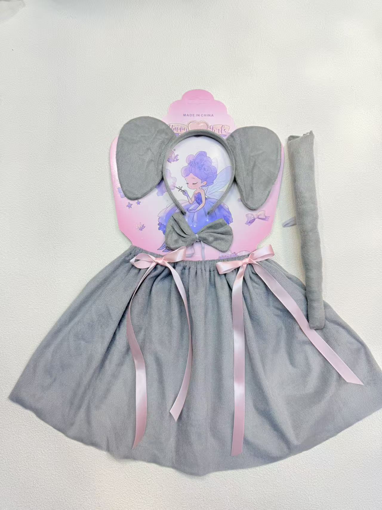 外贸动物套装，大象装扮套装发箍头饰发箍女士拼接韩版