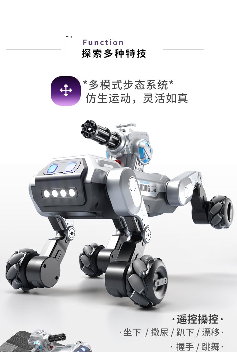 Wuyuan Toy Battle Robot Dog Intelligent 2025 New AI artificial voice control electric toy programming electronic mechanical Dog High-tech export wholesale Foreign trade Item Picture