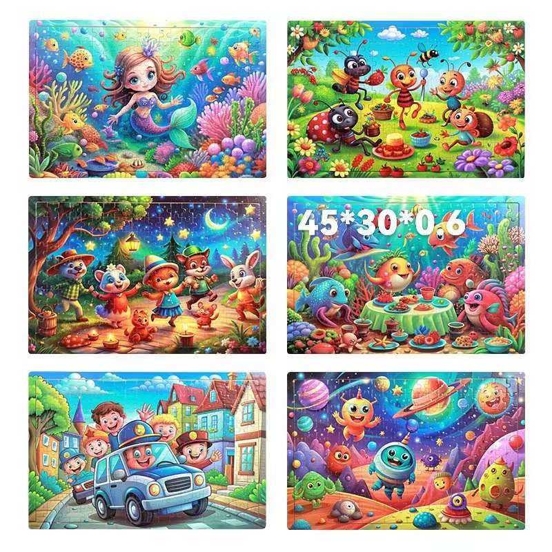 Educational and educational toys for children, wooden jigsaw puzzles, cartoon three-dimensional jigsaw puzzles, and assembly toys are suitable for children's intellectual enlightenment jigsaw puzzles detail image 14