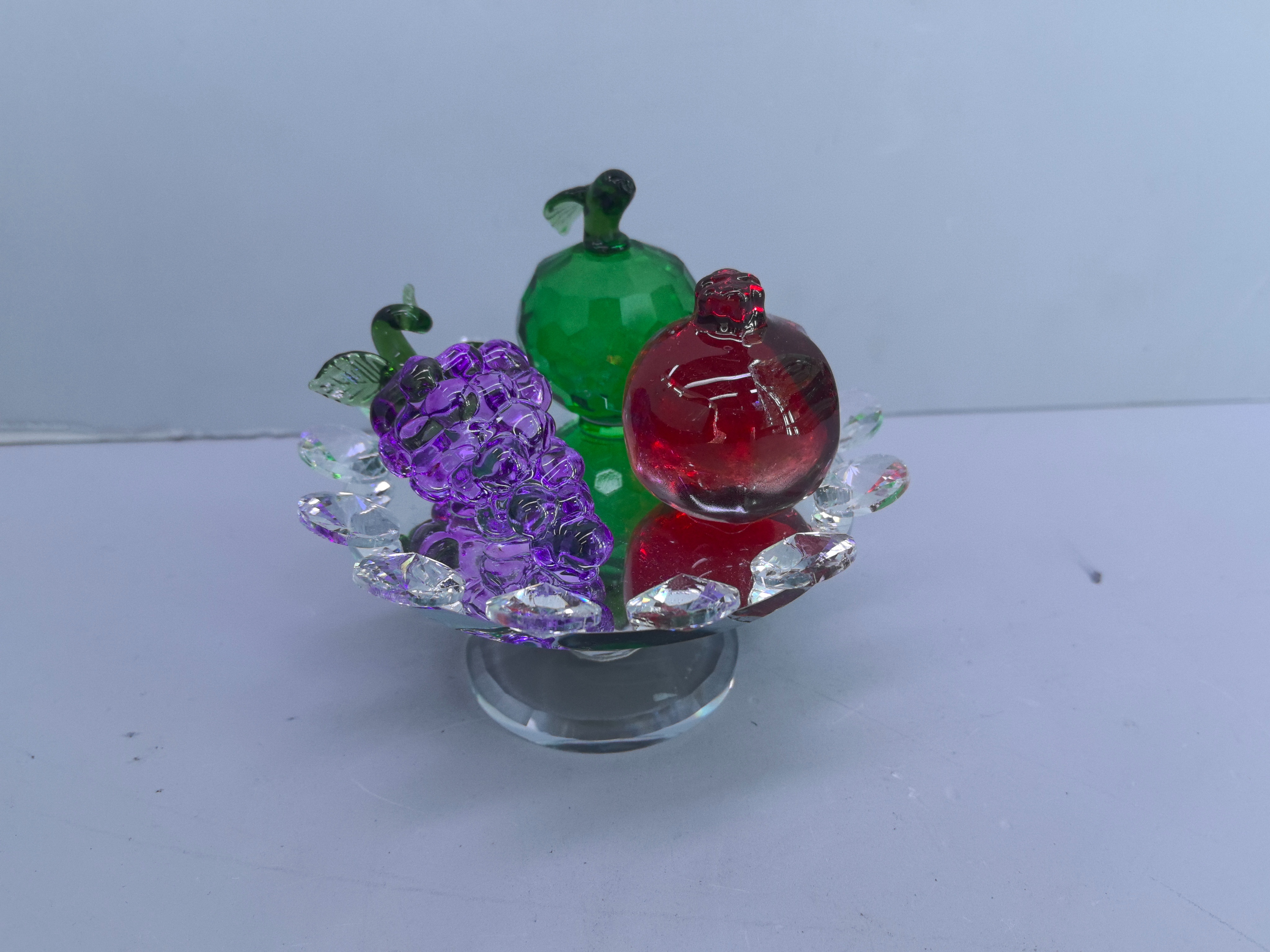 玻璃镜面金属托盘/贝壳托盘/托盘/玻璃托盘/玉石产品图