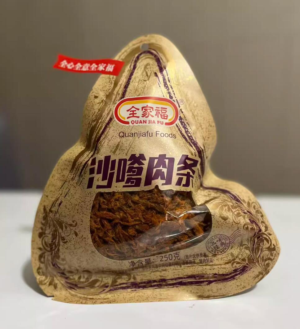 包邮！全家福沙喋肉条250g SUZIWAN即食手撕猪肉干多口味休闲零食详情6