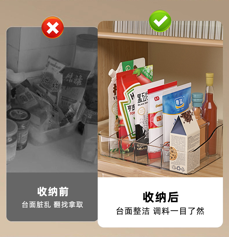 分格调料收纳盒，可拆卸调料收纳架（940-2058）详情5