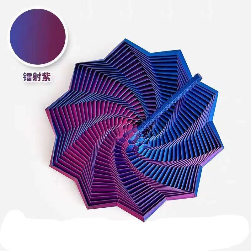 Cross-border bestseller 3d printed radish Tower with handle, hallucination-relieving toy, spiral tower, Irritability Star, stress-relieving wonder, coaster, decorative item, eco-friendly handicraft toy