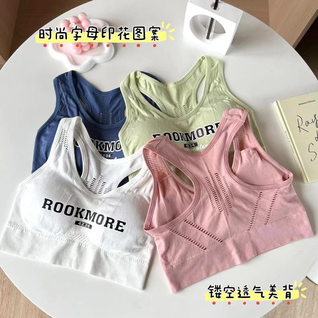 Seamless sports underwear gathering bra undefined