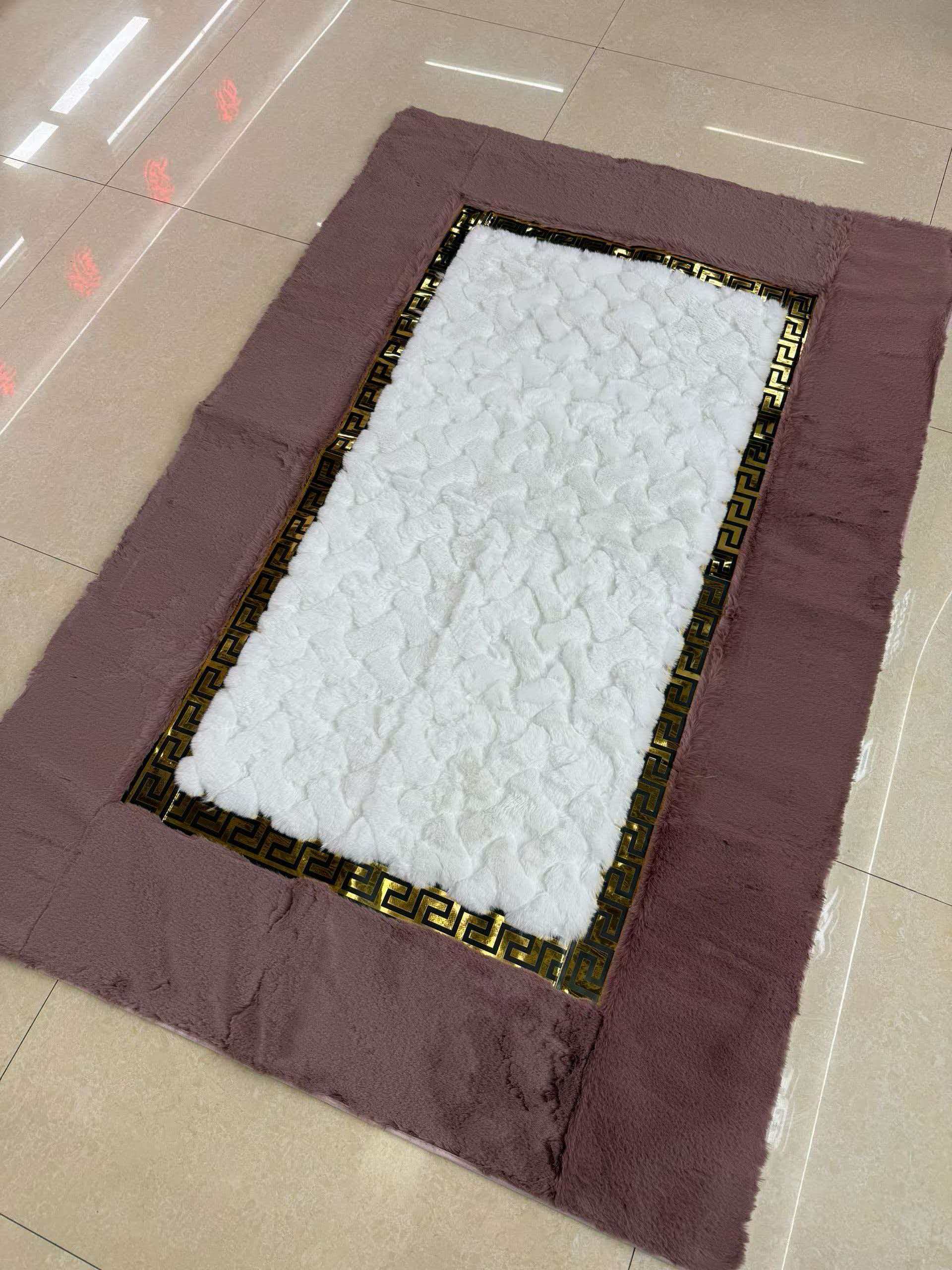 Rabbit hair spliced large carpet, anti-slip carpet and floor mat for the living room Specification image