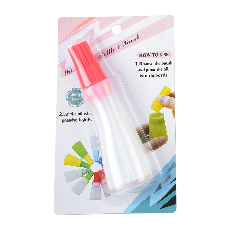 批发硅胶弯嘴油瓶刷多功能防漏油瓶烘焙油刷 户外烧烤刷烘焙工具