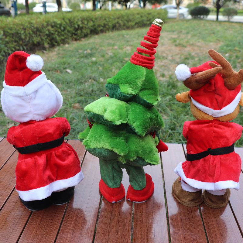 Cross-border Christmas toys, electric swaying, singing and dancing Christmas trees, Santa Claus plush toys, Christmas gifts, plush toys, creative and trendy toys, dolls detail image 2