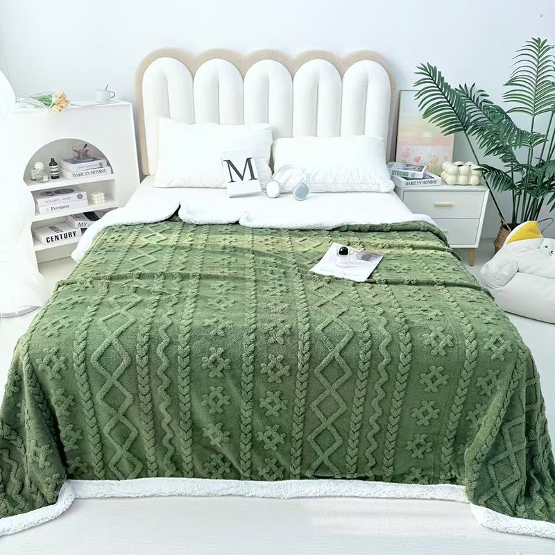 Cross-border export of the 2025 new high-weight double-layer thickened Taff velvet blanket, double-sided velvet cover blanket and sofa blanket pic 10