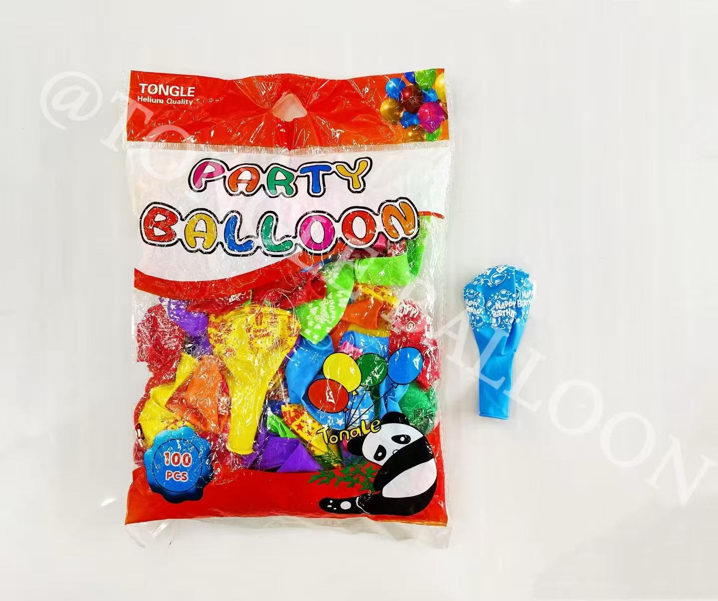 同乐印图案气球 五版印图案气球 生日快乐花朵圆点气球详情图2