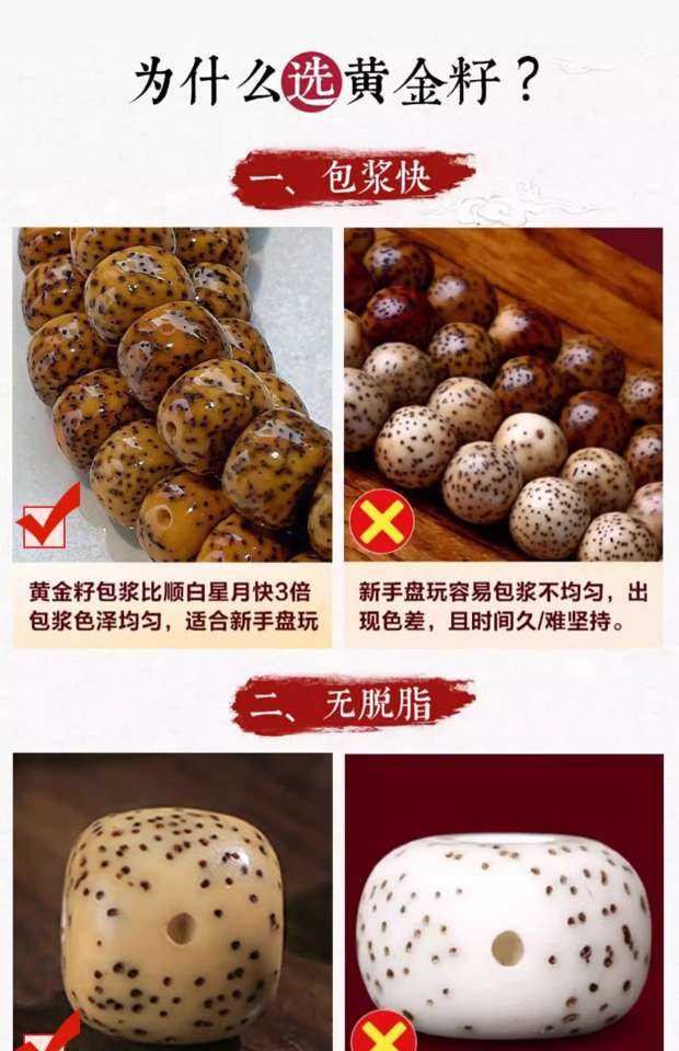 批发原生态海南鸡油黄星月菩提108颗长串老型桶黄金籽文玩佛珠男 详情图7