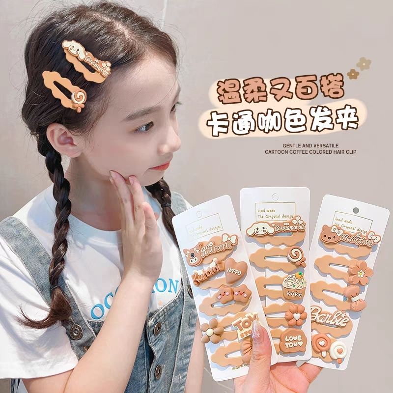 米咖色五公分BB夹卡通套装系列详情图3