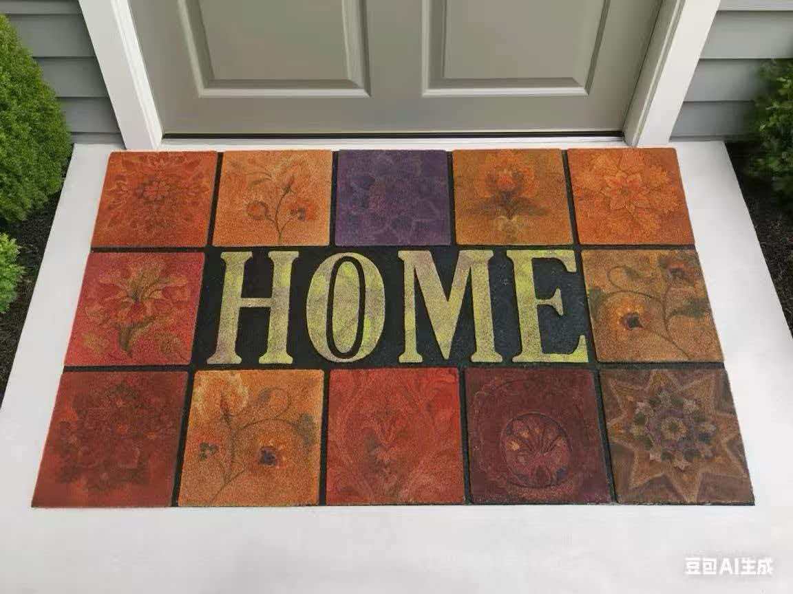 Outdoor printed rubber floor MATS and thickened door MATS details Picture