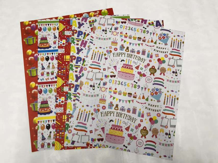 生日包装纸日用礼品包装纸礼品纸包装纸创意包装设计纸花纸礼物纸外包装纸彩纸印刷纸礼物包装纸详情图4