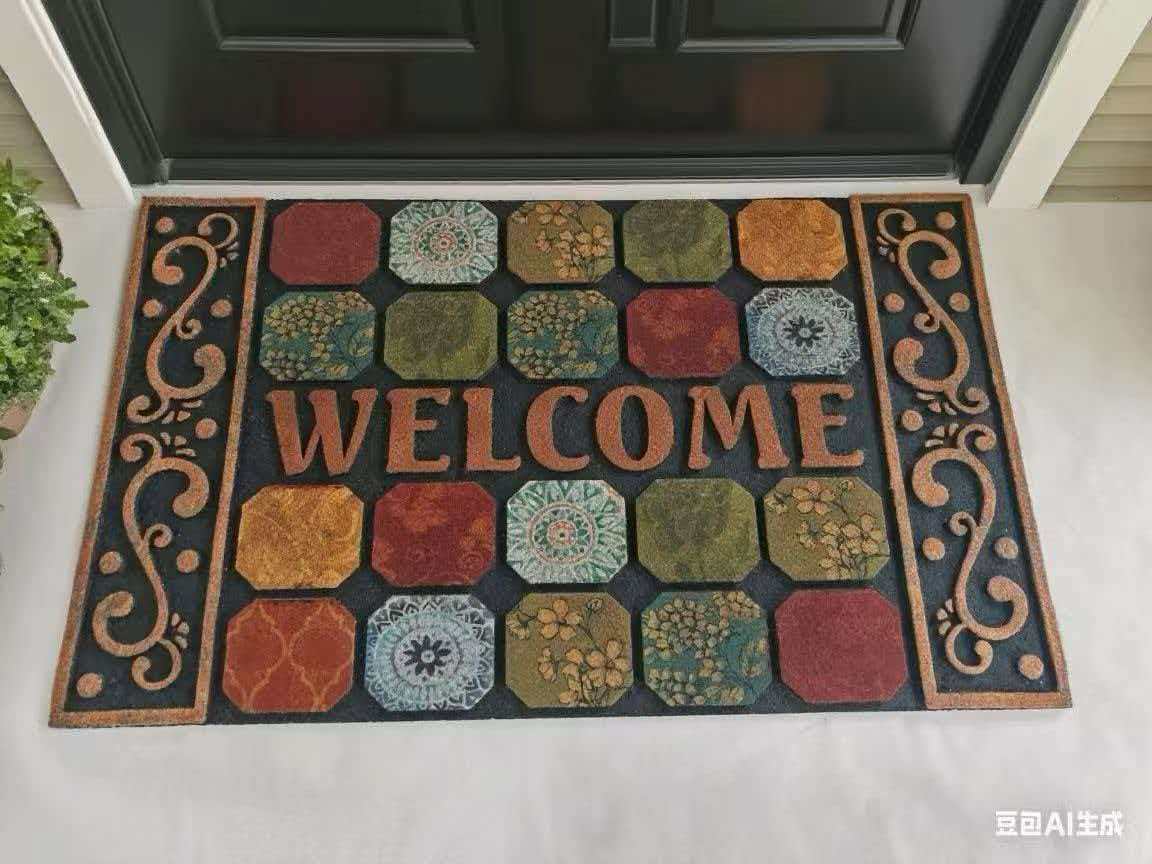 Outdoor printed rubber floor MATS and thickened door MATS Application Scenario